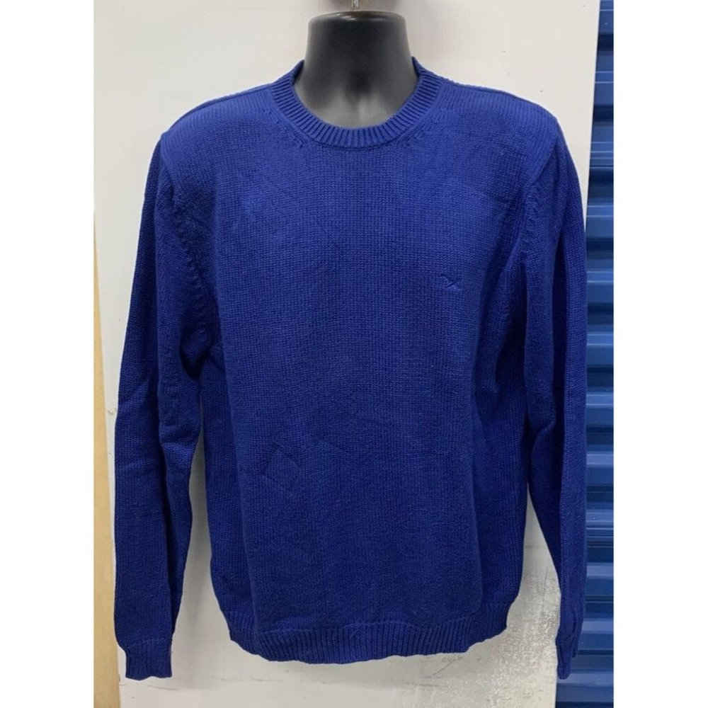 Eddie Bauer 100% Cotton Sweater Blue Logo SZ. L VG